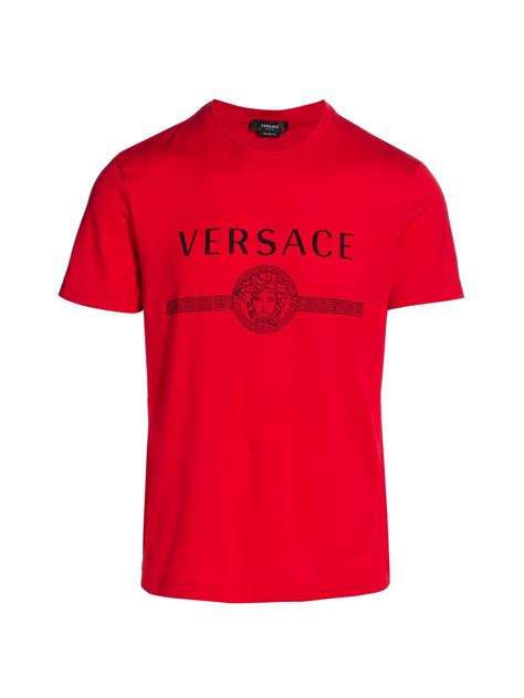 versace tshirt red|Versace collection t shirts.